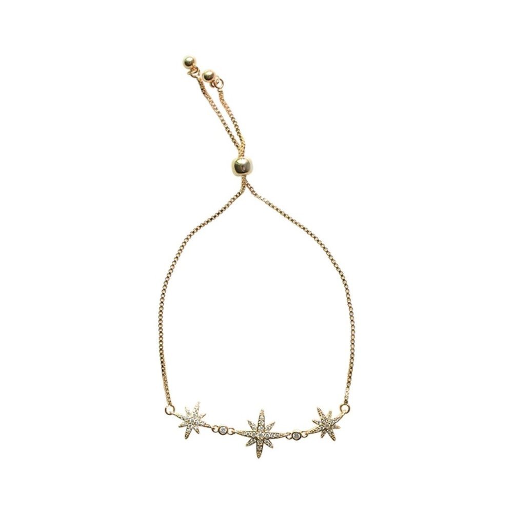 *NEW Yellow Gold Diamond Star Bracelet - Picture 9 of 12